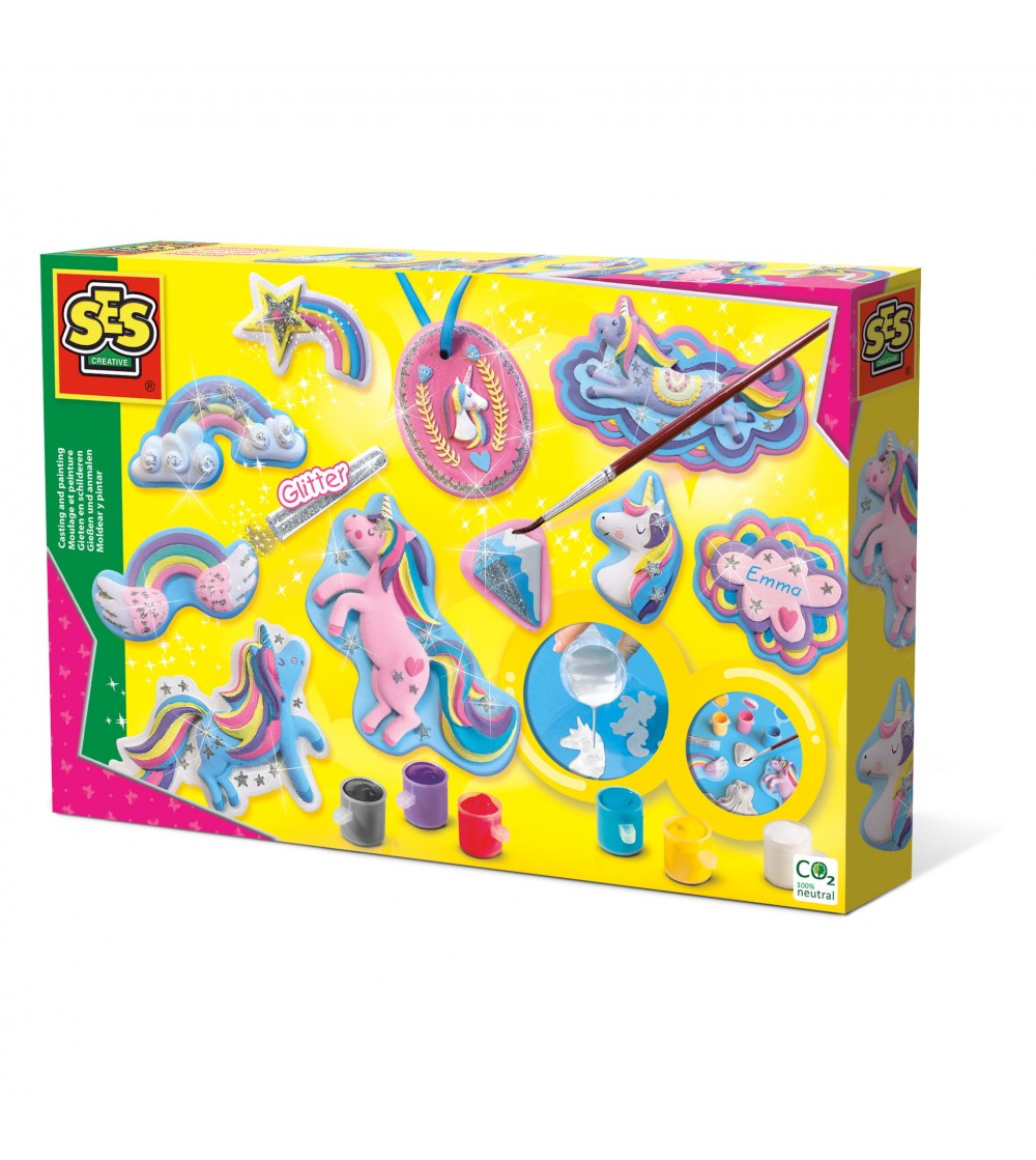 Set creativ mulaj si pictura - Unicorni - Figurine de pictat