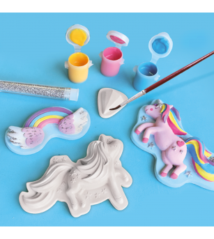 Set creativ mulaj si pictura - Unicorni - Figurine de pictat