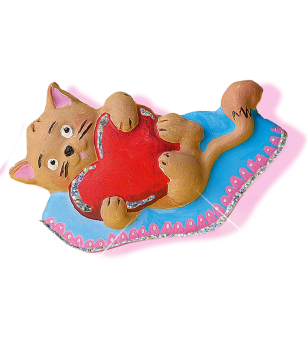 Set creativ mulaj si pictura - Caini si pisici - Figurine de pictat