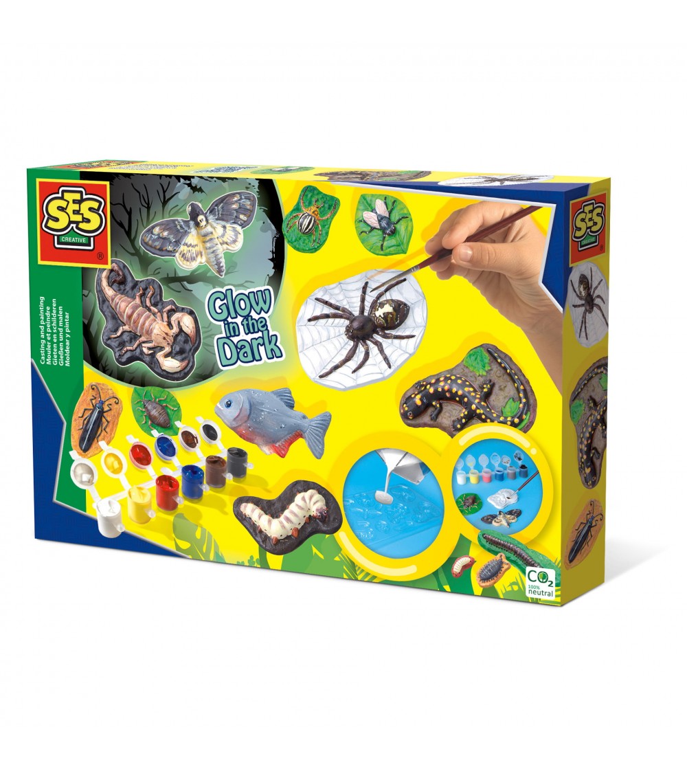 Set creativ mulaj si pictura - Animale infricosatoare - Figurine de pictat