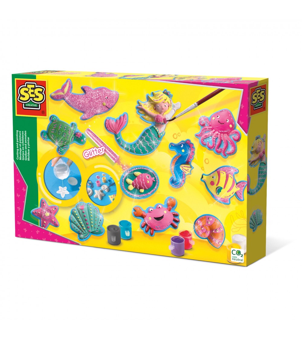 Set creativ mulaj si pictura - Figurine ocean - Figurine de pictat