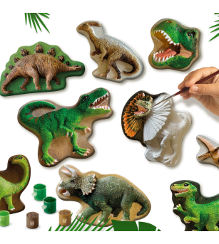 Set creativ mulaj si pictura - Lumea dinozaurilor - Figurine de pictat