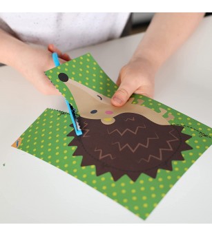 Set creativ - Invat sa folosesc foarfeca pas cu pas - Lucru manual pentru copii