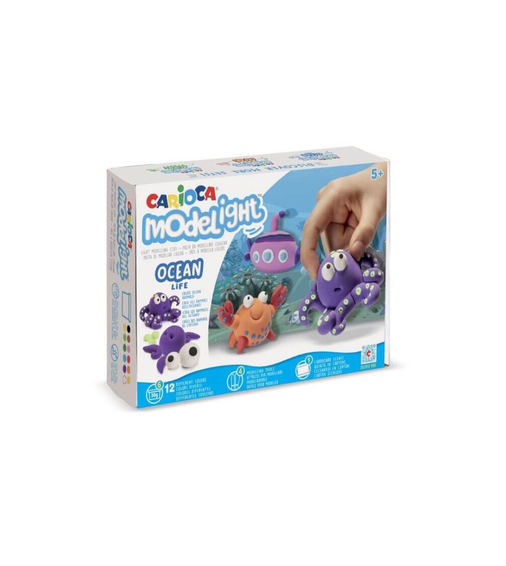 Plastilină ModeLight Maxi PlayBox Carioca - Ocean - Plastilină clasică
