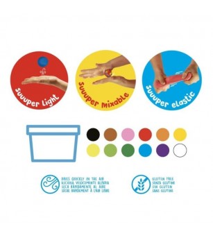 Plastilină ModeLight Maxi PlayBox Carioca - Ocean - Plastilină clasică