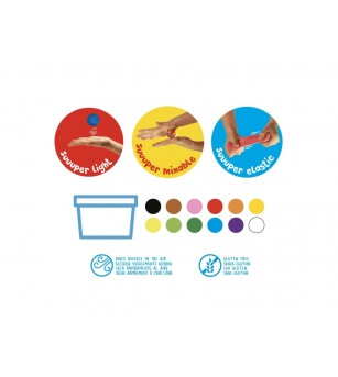 Plastilină ModeLight Maxi PlayBox Carioca - Safari - Plastilină clasică