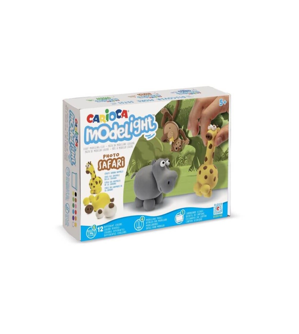 Plastilină ModeLight Maxi PlayBox Carioca - Safari - Plastilină clasică