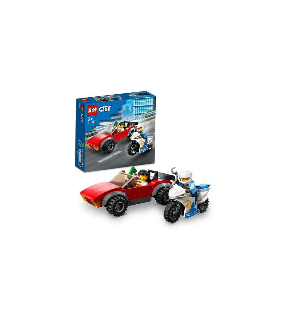 LEGO City: Urmarire pe motocicleta 60392 - 59 piese, 5 + ani - LEGO City