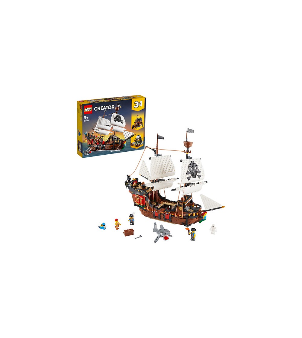LEGO Creator: Corabie de pirati 31109 - 1264 piese, 9 + ani - LEGO Creator
