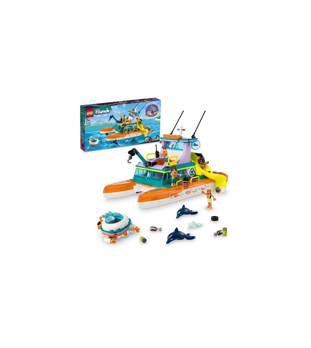 LEGO Friends: Barca de salvare pe mare 41734 - 717 piese, 7 + ani - LEGO Friends
