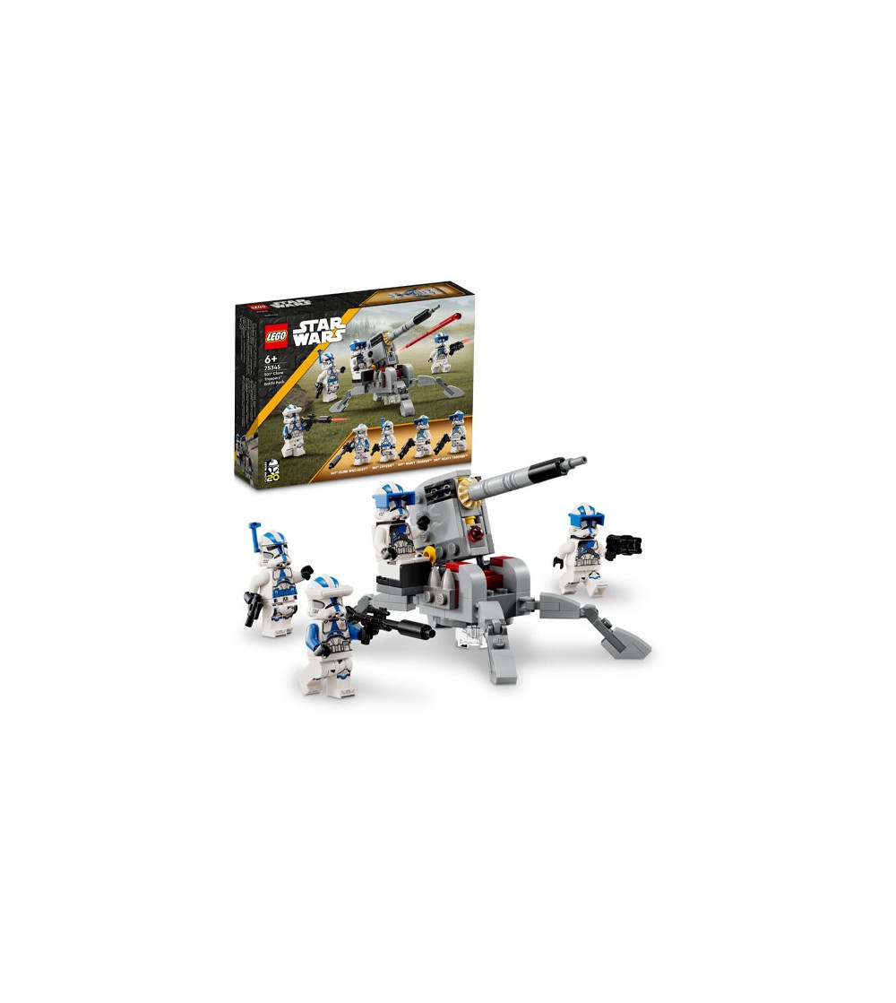 LEGO Star Wars: Pachet de lupta Clone Troopers divizia 501 75345 - 119 piese, 6 + ani - LEGO Star Wars