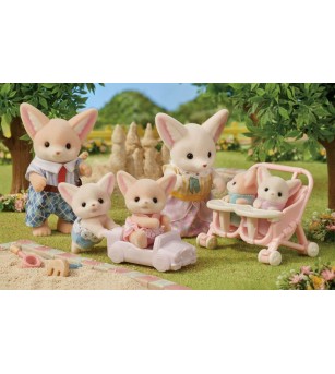 Figurine Sylvanian Families 5696 - familia de vulpi Fennec - Figurine Figurine Sylvanian Families 5696 - familia de vulpi Fennec - Figurine