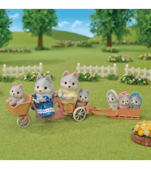 Figurine Sylvanian Families 5636 - Familia de căței Husky - Figurine