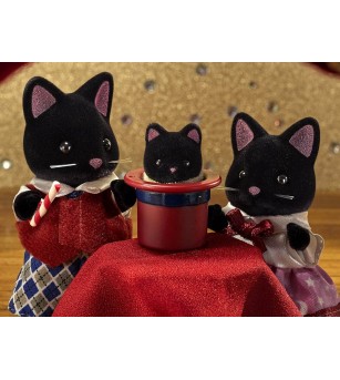 Figurine Sylvanian Families 5530 - Familia pisici Midnight - Figurine Figurine Sylvanian Families 5530 - Familia pisici Midnight - Figurine