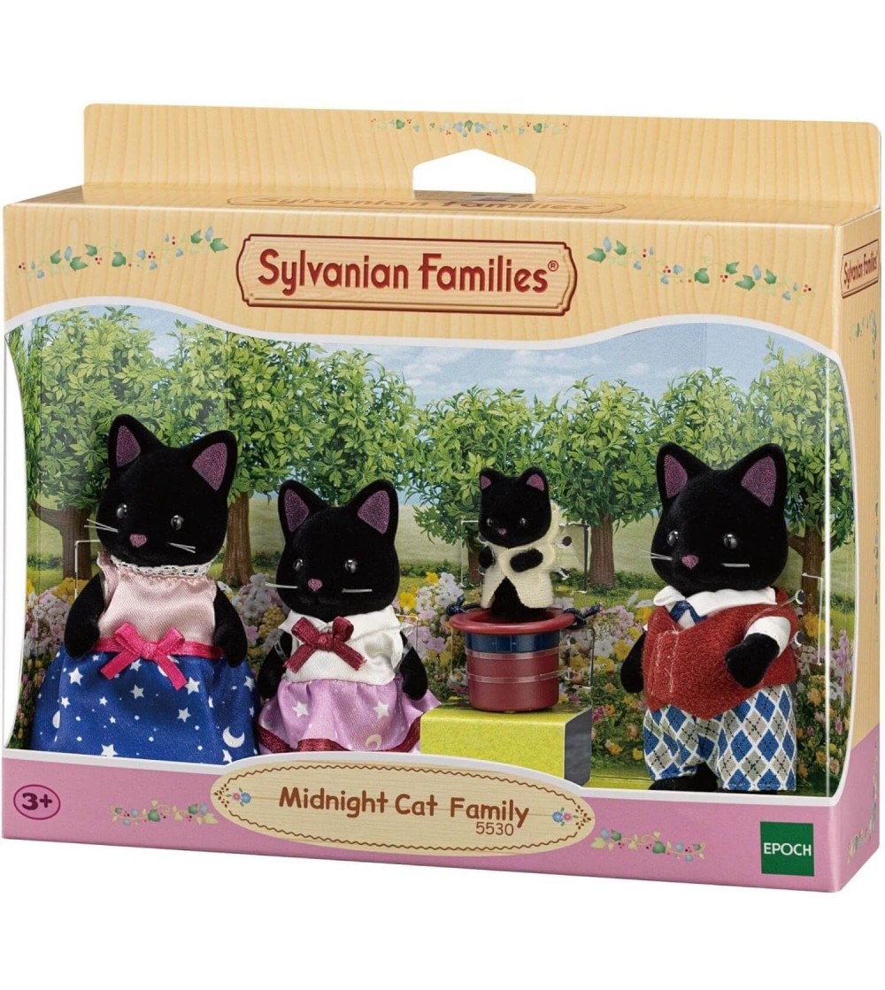 Figurine Sylvanian Families 5530 - Familia pisici Midnight - Figurine Figurine Sylvanian Families 5530 - Familia pisici Midnight - Figurine