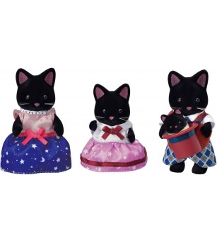 Figurine Sylvanian Families 5530 - Familia pisici Midnight - Figurine Figurine Sylvanian Families 5530 - Familia pisici Midnight - Figurine