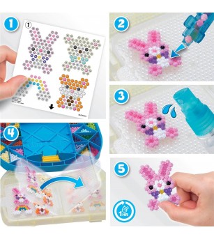 Set mărgele Aquabeads - Set pentru incepatori cu geantă, 900 bc - Seturi cu mărgele și brățări