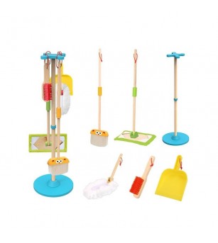 Set de Curatenie din lemn pentru copii - 6 piese - Seturi de menaj si bricolaj copii Set de Curatenie din lemn pentru copii - 6 piese - Seturi de menaj si bricolaj copii