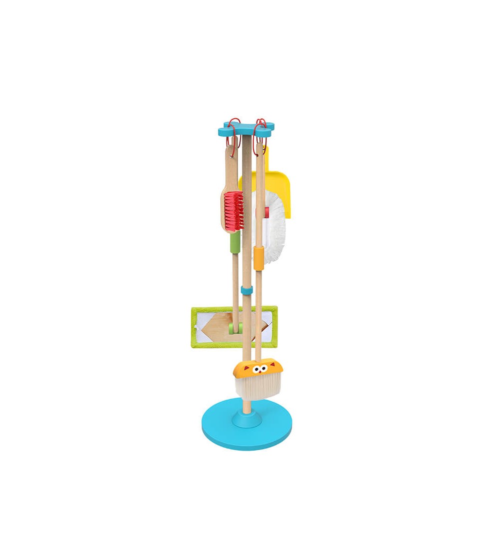 Set de Curatenie din lemn pentru copii - 6 piese - Seturi de menaj si bricolaj copii Set de Curatenie din lemn pentru copii - 6 piese - Seturi de menaj si bricolaj copii