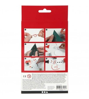 Kit DIY Ornamente pentru bradut - Oameni de Zăpadă din carton - Seturi Crăciun