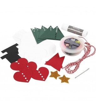 Kit DIY Ornamente pentru bradut - Oameni de Zăpadă din carton - Seturi Crăciun