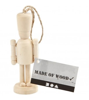 Ornament Crăciun din lemn, Figurina lemn - spărgător de nuci 9 cm - Seturi Crăciun