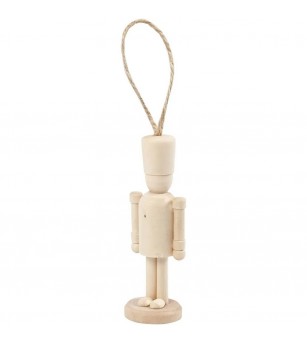 Ornament Crăciun din lemn, Figurina lemn - spărgător de nuci 9 cm - Seturi Crăciun