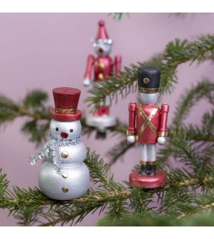 Ornament Crăciun din lemn, Figurina lemn - spărgător de nuci 9 cm - Seturi Crăciun