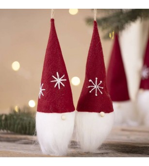 Kit DIY Ornamente - 3 gnomi de Crăciun pentru brad - Seturi Crăciun