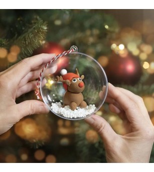 Kit DIY Ornamente - Glob cu Ren - Seturi Crăciun Kit DIY Ornamente - Glob cu Ren - Seturi Crăciun