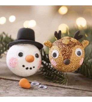 Kit DIY Ornamente - Globuri pentru brad, Ren și Om de Zăpadă - Seturi Crăciun Kit DIY Ornamente - Globuri pentru brad, Ren și Om de Zăpadă - Seturi Crăciun