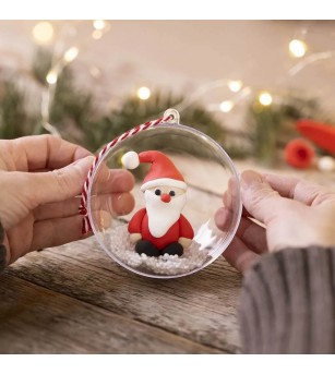 Kit DIY Ornamente - Glob cu Moș Crăciun - Seturi Crăciun Kit DIY Ornamente - Glob cu Moș Crăciun - Seturi Crăciun