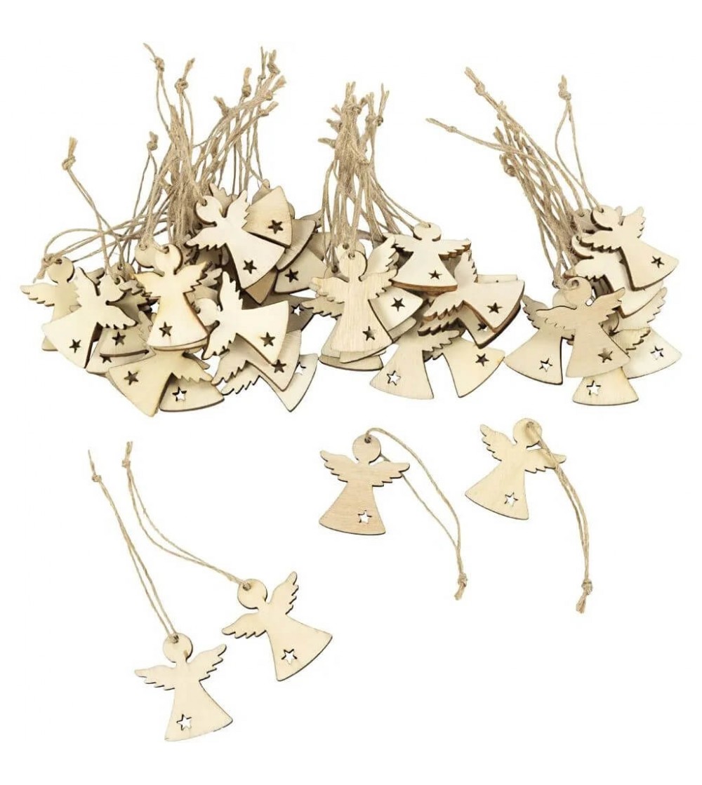 Set 24 ornamente Craciun din lemn 3,2 cm - Seturi Crăciun