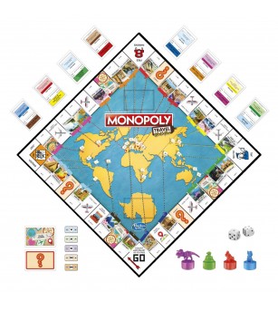 Joc Monopoly - Calatoreste in jurul lumii - Jocuri de masă
