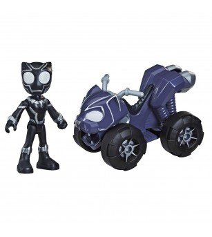 Spidey prietenii extraordinari set vehicul si figurina black panther - Jucării cu supereroi