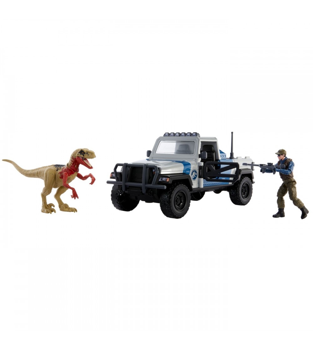 Set de joaca Jurassic World Dino Trackers - Camioneta Search and Smash si Dinozaur Atrociraptor - Jucării cu dinozauri