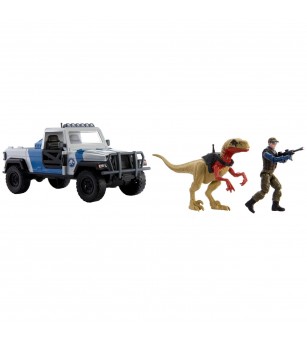 Set de joaca Jurassic World Dino Trackers - Camioneta Search and Smash si Dinozaur Atrociraptor - Jucării cu dinozauri