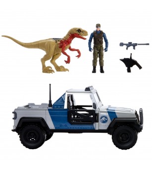 Set de joaca Jurassic World Dino Trackers - Camioneta Search and Smash si Dinozaur Atrociraptor - Jucării cu dinozauri