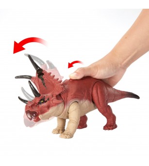 Figurina Jurassic World Dino Trackers - Wild Roar, Dinozaur Diabloceratops - Jucării cu dinozauri