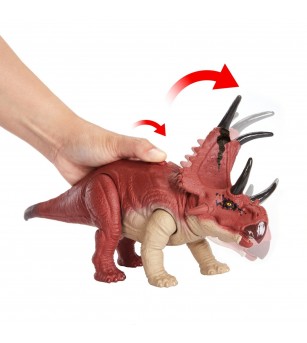 Figurina Jurassic World Dino Trackers - Wild Roar, Dinozaur Diabloceratops - Jucării cu dinozauri