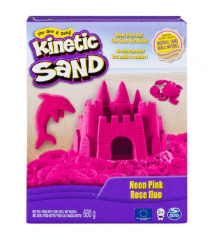 Nisip Kinetic deluxe culori neon 680grame roz - Nisip kinetic