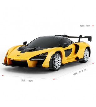 Masina cu telecomanda McLaren Senna galben cu scara 1 la 18 - Mașinuțe cu telecomandă
