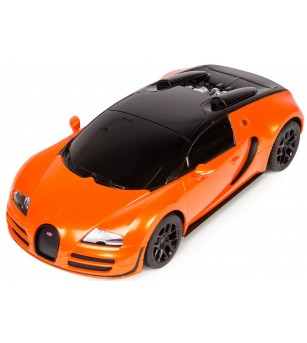 Masina cu telecomanda Bugatti Grand Sport Vitesse portocalie cu scara 1 la 18 - Mașinuțe cu telecomandă Masina cu telecomanda Bugatti Grand Sport Vitesse portocalie cu scara 1 la 18 - Mașinuțe cu telecomandă