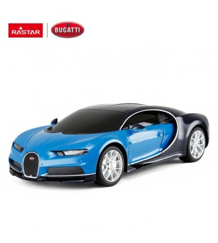 Masina cu telecomanda Bugatti Chiron albastru cu scara 1 la 24 - Mașinuțe cu telecomandă