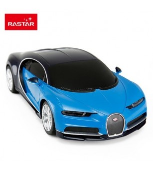 Masina cu telecomanda Bugatti Chiron albastru cu scara 1 la 24 - Mașinuțe cu telecomandă