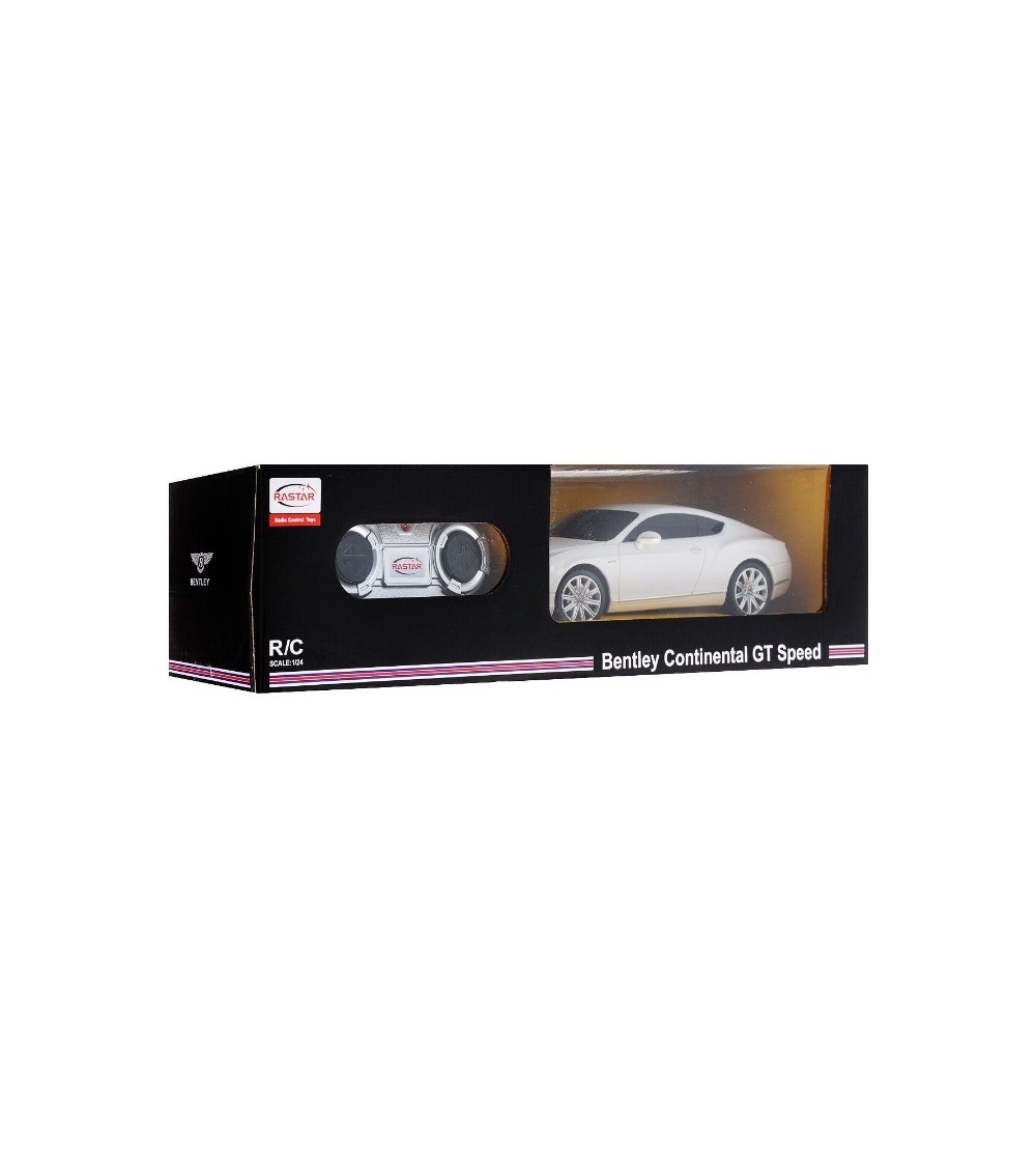 Masina cu telecomanda Bentley Continental GT alb cu scara 1 la 24 - Mașinuțe cu telecomandă