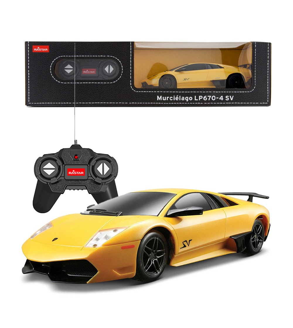 Masina cu telecomanda Lamborghini Murcielago LP670 galben cu scara 1 la 24 - Mașinuțe cu telecomandă Masina cu telecomanda Lamborghini Murcielago LP670 galben cu scara 1 la 24 - Mașinuțe cu telecomandă