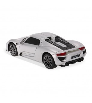 Masina cu telecomanda Porsche 918 Spyder argintiu cu scara 1 la 24 - Mașinuțe cu telecomandă Masina cu telecomanda Porsche 918 Spyder argintiu cu scara 1 la 24 - Mașinuțe cu telecomandă