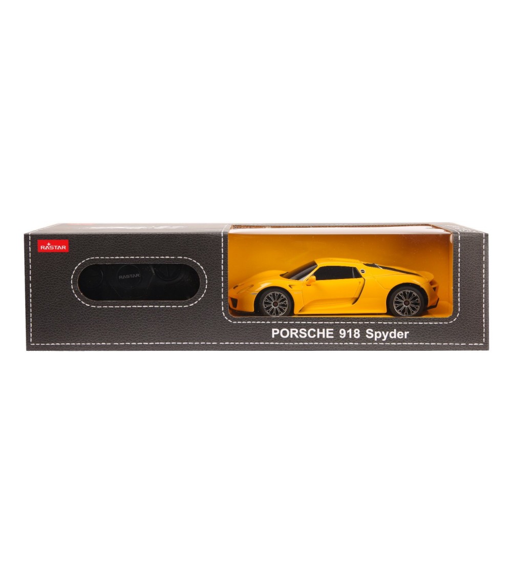 Masina cu telecomanda Porsche 918 Spyder galben cu scara 1 la 24 - Mașinuțe cu telecomandă Masina cu telecomanda Porsche 918 Spyder galben cu scara 1 la 24 - Mașinuțe cu telecomandă