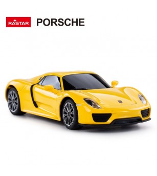 Masina cu telecomanda Porsche 918 Spyder galben cu scara 1 la 24 - Mașinuțe cu telecomandă Masina cu telecomanda Porsche 918 Spyder galben cu scara 1 la 24 - Mașinuțe cu telecomandă